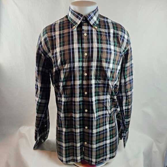 Peter Millar Shirt Mens Large Plaid Button Up Cotton Dress Casual Preppy Bundle - Picture 9 of 16